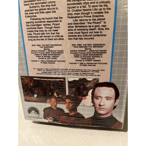 Star Trek The Next Generation VHS The Survivors & Who Watches Paramount - Picture 4 of 8